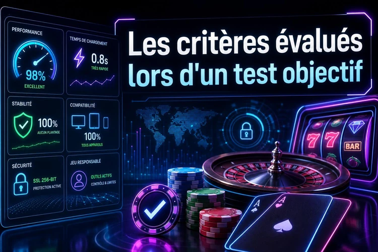 Les critères évalués lors d'un test objectif