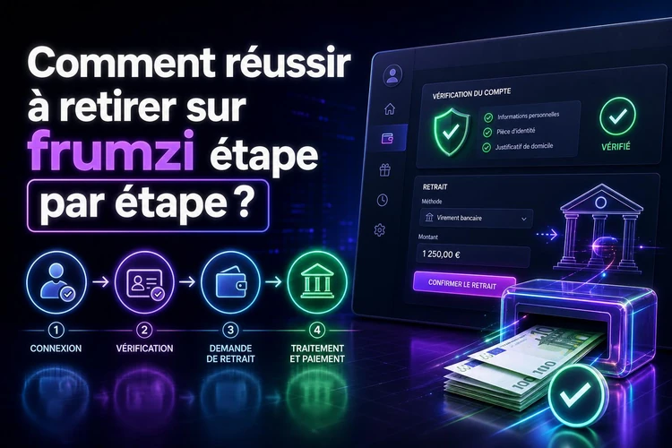 Comment réussir à retirer sur frumzi étape par étape?